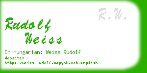 rudolf weiss business card